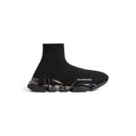 Men’s Speed 2.0 Full Clear Sole Recycled Knit Sneaker  in Black